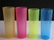 Ref: 11002 vaso de tubo de 330 cc en pp colores varios -  pack de 10 uds