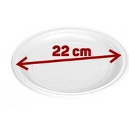 Ref: 12003 plato llano blanco 220mm -  pack de 100 uds.