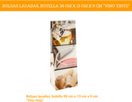 Ref: 16400 - Bolsa Para "VINO".13x35/9,de Una Botella. Pack de 10 uds.